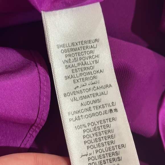 NWT Aidan Mattox Magenta Purple Satin Cowl Neck Cocktail Midi Dress - Picture 6 of 13